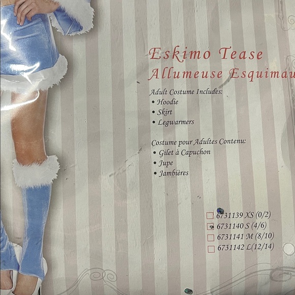 French Kiss Blue sexy Eskimo Costume NEW M 8-10 S 4-6 Halloween - Picture 11 of 13